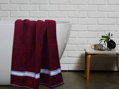 Kuber Industries Cotton Bath Towels 490 Gsm Large Size | Quick Dry Super Absorbent Bathing Towel For Men & Women (Maroon)- Pack Of 3
