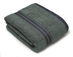 Lukzer Soft 100% Cotton Light Weight Super Absorbant Bath Towel 600 Gsm (Steel Grey)