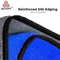 Autofy Multipurpose Microfiber 900 Gsm | Cleaning Towel Microfibre Cloth Highly Absorbent Dust Towels For All Vehicles Bikes Cars Glass Kitchen - Blue (Pack Of 5)