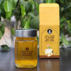 Organic A2 Bilona Gir Cow Desi Ghee By Gir Amritphal | Good Source Of Healthy Desi Cow Ghee | (300ml) 10.1 Ounce | Jar Pack