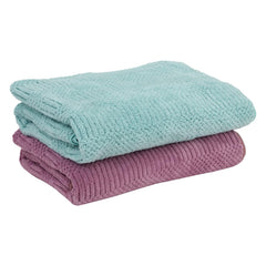 Urbanleaf Microfiber Large Bath Towel 300 Gsm | Quick Dry Super Absorbent Bath Towel For Men & Women | Pack Of 2 (Light Green & Purple)