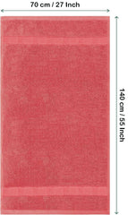 Rewop Microfiber Bath Towels 1200 Gsm | Large Size-Super Soft Coral Fleece Bathing Towel With Hook Quick Dry Super Absorbent-Bath Towel For Men & Women (Red)- Pack Of 2