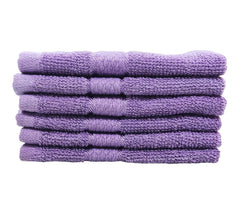 Caslino Small Cotton Face Towels 1800 Gsm | Soft & Absorbent Towel For Women & Men - Purple (Set Of 18)