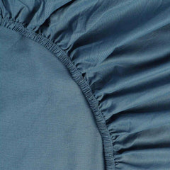 Queen Size Bedsheet For Double Bed With 2 Pillow Cover - 60 X 78 Inches, Mineral Blue | 100% Cotton, Soft & Breathable - Bedsheet Collection