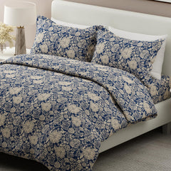 100% Cotton Bedsheet Set For Double Bed - 108 X 108 Inches, Blue | 1 Double Bed Sheet & 2 Pillow Covers - Gift For Weddings Or Birthdays King Size