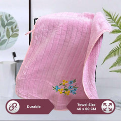 Enrich Homes Hand Small Towels 600 Gsm | Soft Microfiber Face Towels For Men & Women Kitchen & Bathroom Towel Set (Baby Pink)- Set Of 4