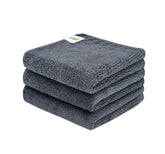 Softspun Microfiber Cloth 450 Gsm | Thick Lint & Streak-Free Multipurpose Cloths Automotive Microfibre Towels (3 Pcs) - Grey