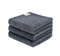 Softspun Microfiber Cloth 450 Gsm | Thick Lint & Streak-Free Multipurpose Cloths Automotive Microfibre Towels (3 Pcs) - Grey