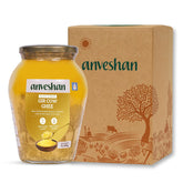 Natural Premium Bilona-Churned Gir Cow Ghee By Anveshan | High In Vitamins A, D & Healthy Bilona Method Desi Ghee Good For Improves Eyesight | (1 Litr) 33.8 Ounce | Jar Pack