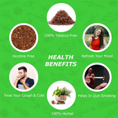 Organic Herbal Raw Mixture With Basil Flavour - Pack Of 4X 50gm | Roll Your Own Herbal Cigarillos - Smoking Mixture With Ayurvedic Herbs Clove | Tobacco Free & Nicotine Free