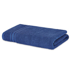 Spaces 100% Cotton Bath Towel 400 Gsm | Ultra Absorbency Easy Care Light Weight Blush Cotton Towels (Cobalt Blue)