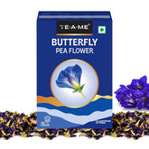 TE-A-ME Butterfly Pea Flower Tea - 40gm, 1.4 Ounce | Ayurvedic Shankhpushpi Flower - Helps Relieve Stress | Caffeine Free, Biodegradable