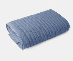 Viahome Luxury Ribbed Cotton Bath Towel 600 Gsm | Ultra Soft, Quick Dry, Super Absorbent, Durable & Skin Friendly, Luxury Hotel Quality Towel For Home, Gym & Spa (Airforce Blue)