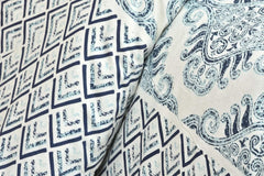 100% Cotton Jaipuri Bedsheet For King Size (90 X 103 Inches, Cream & Blue) With 2 Pillow Covers | Perfect For Everyday Use, Guest Rooms, Or Gifting On Special Occasions