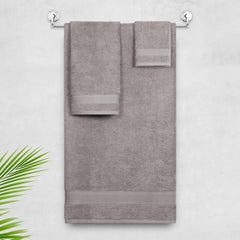 Trident Soft Comfort Air Rich Bath Towels 500 Gsm | 100% Cotton Towel, Super Soft, Highly Absorbent 3 Pieces (Charcoal)