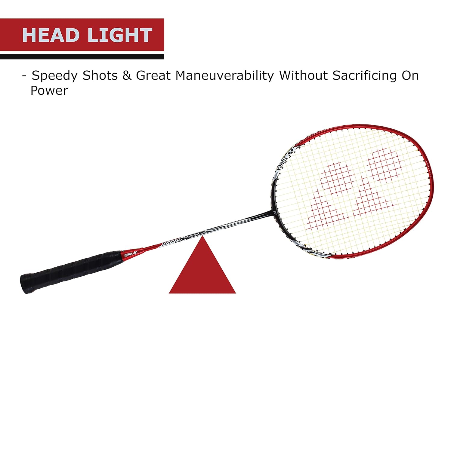 Yonex NANORAY 6000i G4 - U Aluminium Strung Badminton Racket With Full Racket Cover | For Intermediate Players, 92 Gm, Maximum String Tension - 24lbs, Colour - Red, Grip Size - 3 3/4 inches Yonex NANORAY 6000i G4 - U Aluminium Strung Badminton Racket With Full Racket Cover | For Intermediate Players, 92 Gm, Maximum String Tension - 24lbs, Colour - Red, Grip Size - 3 3/4 inches