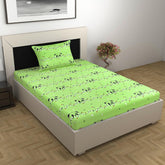 1 Single Bedsheet With 1 Pillow Cover - 57 X 87 Inches, Light Green | Skin Friendly Fabric For Everyday Use - Soft, Breathable & Comfortable Sleeping
