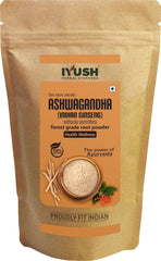 Iyush Herbal Ayurveda Ashwagandha Powder, Help Boost Immunity & Overall Health, 100% Forest Variety Herbs | 400gm 0.8lbs