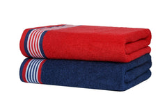 Casa Copenhagen Germany Design Cotton Hand Towel 740 Gsm (American Blue & American Red)- 6 Pcs
