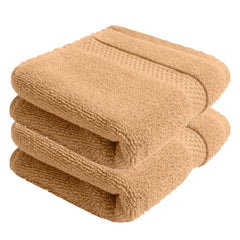 100% Cotton Hand Towel 400 Gsm | Super Soft, Absorbent, Quick Dry Hand Towel (Beige) - Pack Of 2