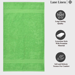 Fresh From Loom Luxury Fur Collection Hand Towel 500 Gsm Napkins Cotton High Absorbency Double Stitched Size (Parrot) - Set Of 6