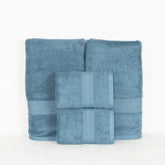 Rangoli 100% Cotton Fibre 2 Bath & 2 Hand Towel 1400 Gsm | Highly Durable & Super Absorbent Towel | Skin-Friendly & Quick Drying Luxury Towels (Blue) - Pack Of 4