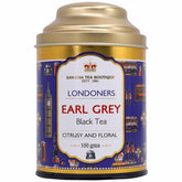 San-Cha Londoners Earl Grey Black Tea - 100gm, 3.5 Ounce, 50+ Cups | Citrusy & Floral Notes Leaf Tea - Golden Orange Pekoe Tea | Medium Caffeine Loose Leaf Tea