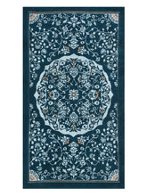 Homefresh Print Cotton Bath Towel 500 Gsm | Geometric Pattern Navy Blue & Grey (Heera)