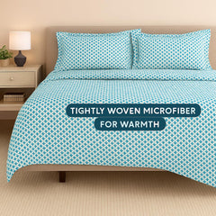 Double Bedsheet For King Size With 2 Pillow Covers - 102 X 108 Inches, Sky Blue | Soft, Breathable & Skin-Friendly Bedding For Daily Use
