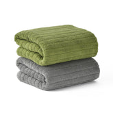Urbanleaf Microfiber Large Bath Towel 644 Gsm | Quick Dry Super Absorbent Bath Towel For Men & Women | (Green & Grey Stripe)