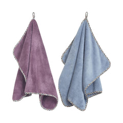 Spread Spain Microfiber Hand Towel 400 Gsm | Super Soft & Highly Absorbent Hand Towel For Gym & Workout Towels - American Denim & Fashion Fruit (Pack Of 2)
