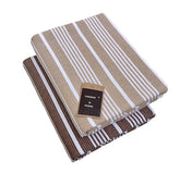 Padhumam Cotton Bath Towels 900 Gsm (Brown & Beige) - Pack Of 2