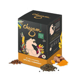 Chayam Spiced Turmeric Tea - 20 Pyramid Tea Bags | Blended With Turmeric, Clove, Black Pepper & Lemongrass - Make Iced Or Hot Tea | Low Caffeine, Gluten Free, No Added Sugar