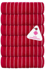 Casa Copenhagen Egyptian Cotton Ecstatic Hand Towel 740 Gsm (Pink)- 6 Pcs