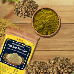 Medicoexperts Organic Gokhru Powder Gokshura For Energy Tribulus Terrestris Powder, For Wellness & Energy | 100gm 0.2lbs