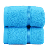 Spread Spain 100% Cotton Face Towel 600 Gsm | Roman Face Towel Super Absorbent Soft & Quick Dry Towels (Azhar Blue) -Set Of 2