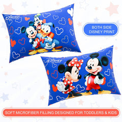 Microfiber Pillows For Bed, Soft Pillow For Sleeping, Disney Print - Blue - 16 X 24 Inch | Washable & Neck Support Pillows | For Sleeping Bedroom & Living Room, Suitable For All Sleepers