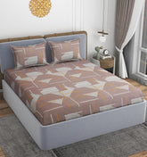 Queen Size Double Bedsheets With 2 Pillow Cover - Size 60 X 78 X 10 Inches, Multicolor | All Around Elastic Fitted - Lightweight, Soft & Comfortable