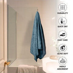 Housse Premium Microfiber Bath Towel 550 Gsm | Extra Large Quick Dry Towels Super Soft Plush | Ultra Absorbent For Home, Swimming, Sports, Travel (Jungle Green)