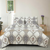 1 King Size Elastic Fitted Bedsheet With 2 Pillow Cover + Comforter - 72 X 78 Inches, Cream | Suitable For All-Season Use | Soft To Touch, Light Weight