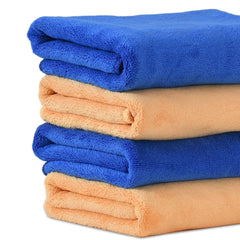 Yellow Weaves Super Soft Microfiber Hand Towels 800 Gsm | Gym & Workout Towels (4 Pieces)-Multicolor