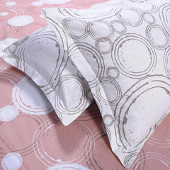 Beautiful Single Bedsheet With 1 Pillow Cover - 55 X 88 Inches, Pastel Peach & Off White | Cotton Bedsheet Is Naturally Comfortable
