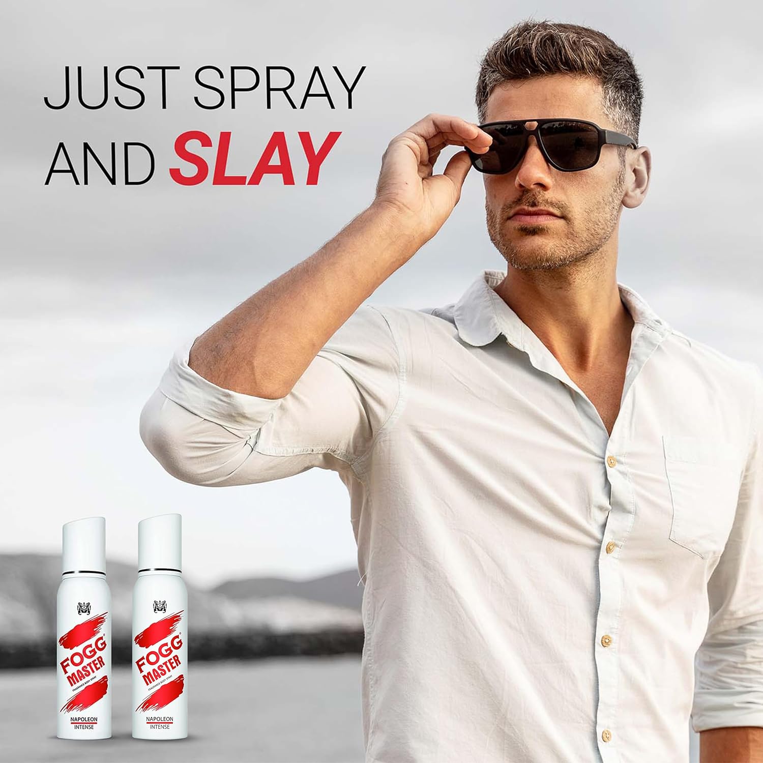 Fogg Master Napoleon Intense No Gas Deodorant For Men, Long Lasting Perfume Body Spray 120 Ml 4 Fl.oz. Each Pack Of 2 Fogg Master Napoleon Intense No Gas Deodorant For Men, Long Lasting Perfume Body Spray 120 Ml 4 Fl.oz. Each Pack Of 2