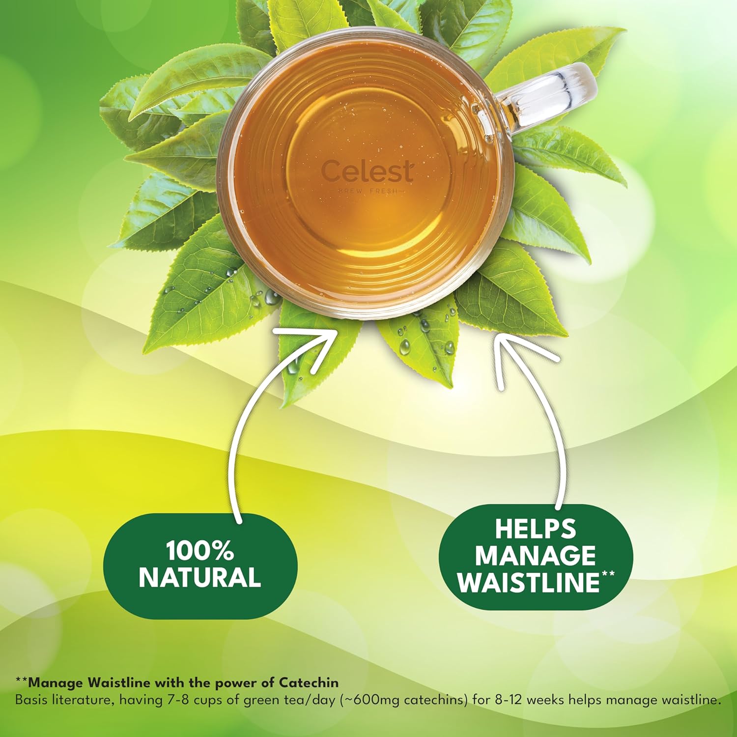 Celest Honey Lemon Green Tea - 100 Enveloped Tea Bags | Helps Boost Metabolism, Zero Calories, Manage Waistline - Green Tea For Weight Loss Celest Honey Lemon Green Tea - 100 Enveloped Tea Bags | Helps Boost Metabolism, Zero Calories, Manage Waistline - Green Tea For Weight Loss