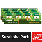 TE-A-ME Green Tea Suraksha Pack - 3 Boxes X 40 Tea Bags | Moringa+ Ashwagandha+ Kadha+ Tulsi Green Tea - Detox Green Tea & Slimming
