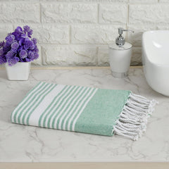 Dolce Casa 100% Cotton Turkish Fouta Towel 400 Gsm | Extra Large Full Size Cotton Bath Towel (Green)