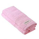 Bathriene Bamboo Hand Towels 400 Gsm | Ultra Soft, Absorbent & Quick Dry Towel (Plush Pink)- Set Of 2