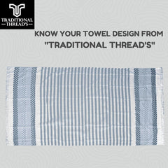 Traditional Thread'S 100% Bamboo Large Size Bath Towels 350 Gsm | Ultra Soft, Absorbent, Light Weight & Quick Dry Towel, Travel, Gym, Beach (Gray)