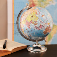 World Globe For Kids Learning 8 Inch With Metal Stand, For Office Table, Students, Gift For 10 Years Boy, Globe For Home Decor & Office Desk, Pack Of 1