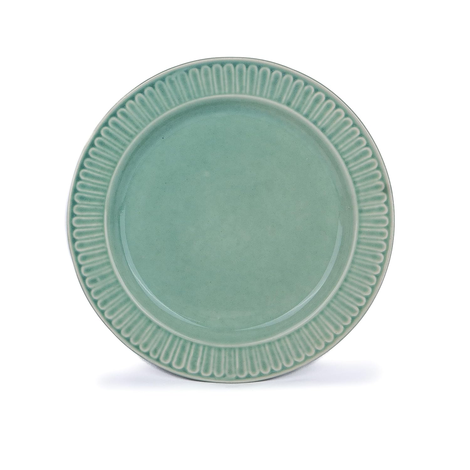 Ceramic Dinner Plates Set Of 6 Pieces, Light Mint Carving Series | Ceramic Plates Set - Glossy Finish Plate Set | Ceramic Dinner Plates - Set Of 6 Plates | Microwave Safe & Chip Resistant Ceramic Dinner Plates Set Of 6 Pieces, Light Mint Carving Series | Ceramic Plates Set - Glossy Finish Plate Set | Ceramic Dinner Plates - Set Of 6 Plates | Microwave Safe & Chip Resistant